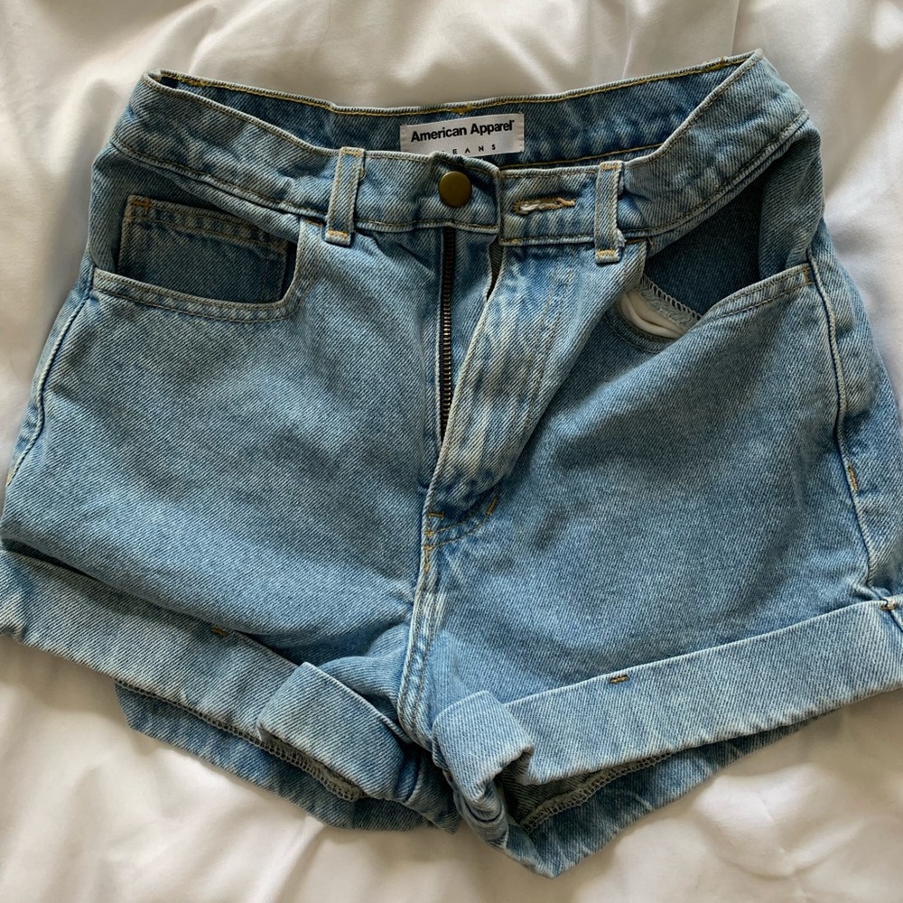 American apparel denim shorts